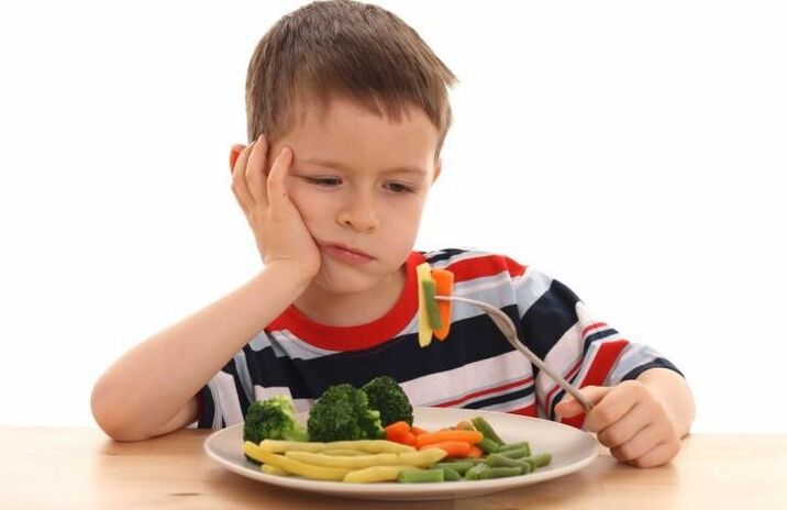 Bij kinderen veroorzaakt helminthiasis een gebrek aan eetlust